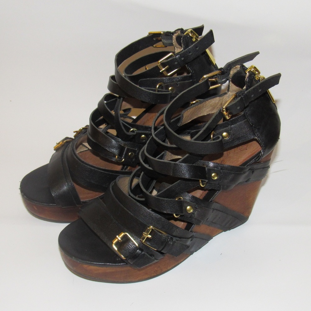 Matt Bernson Marion Strappy Vegan Leather Wedges
